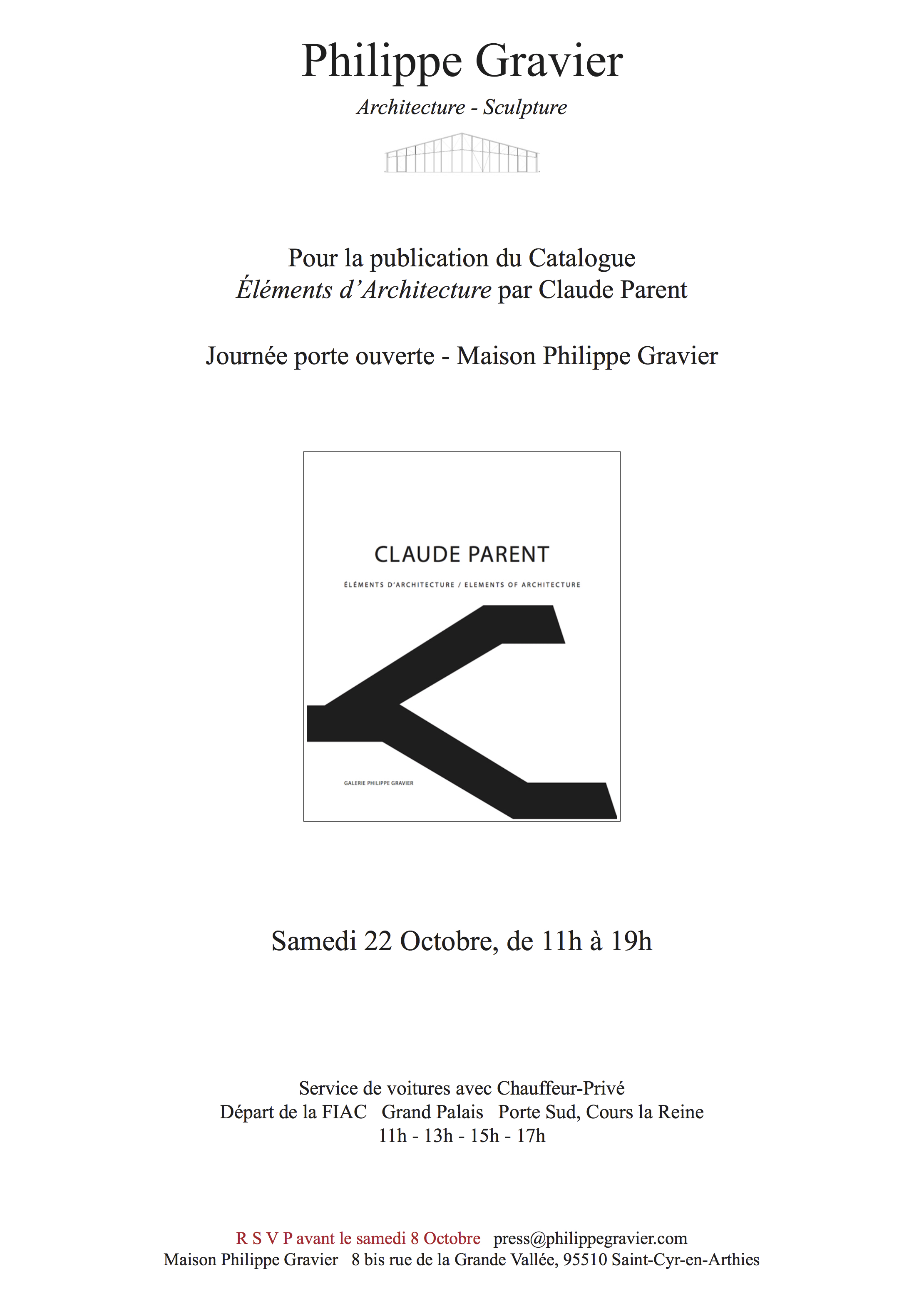 Publication du catalogue « Elements d’Architecture » par Claude Parent