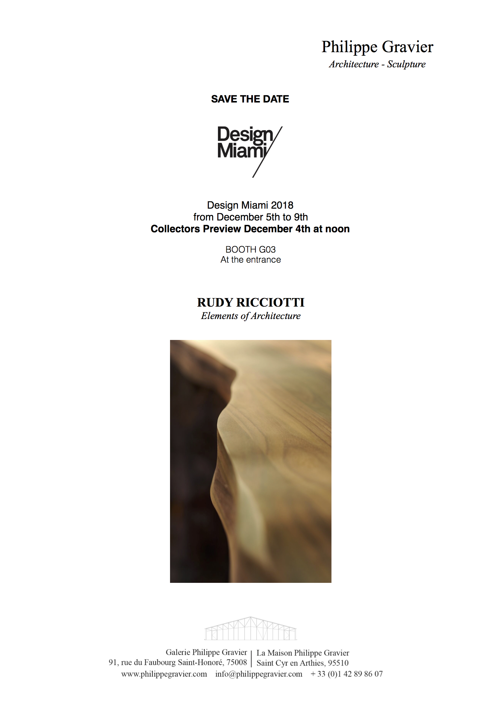 Design/Miami 2018, Rudy Ricciotti