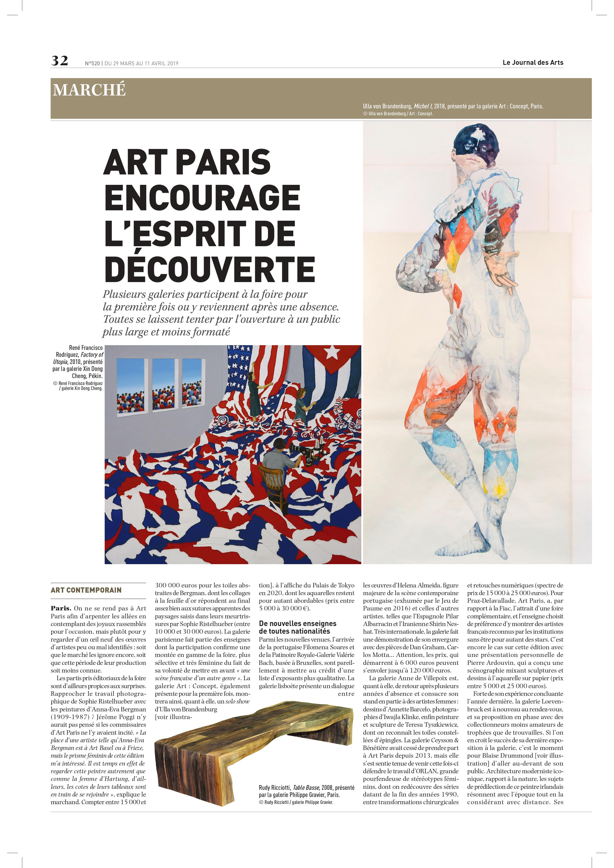 [:en]Le Journal des Arts – Art Paris 2019 [:]